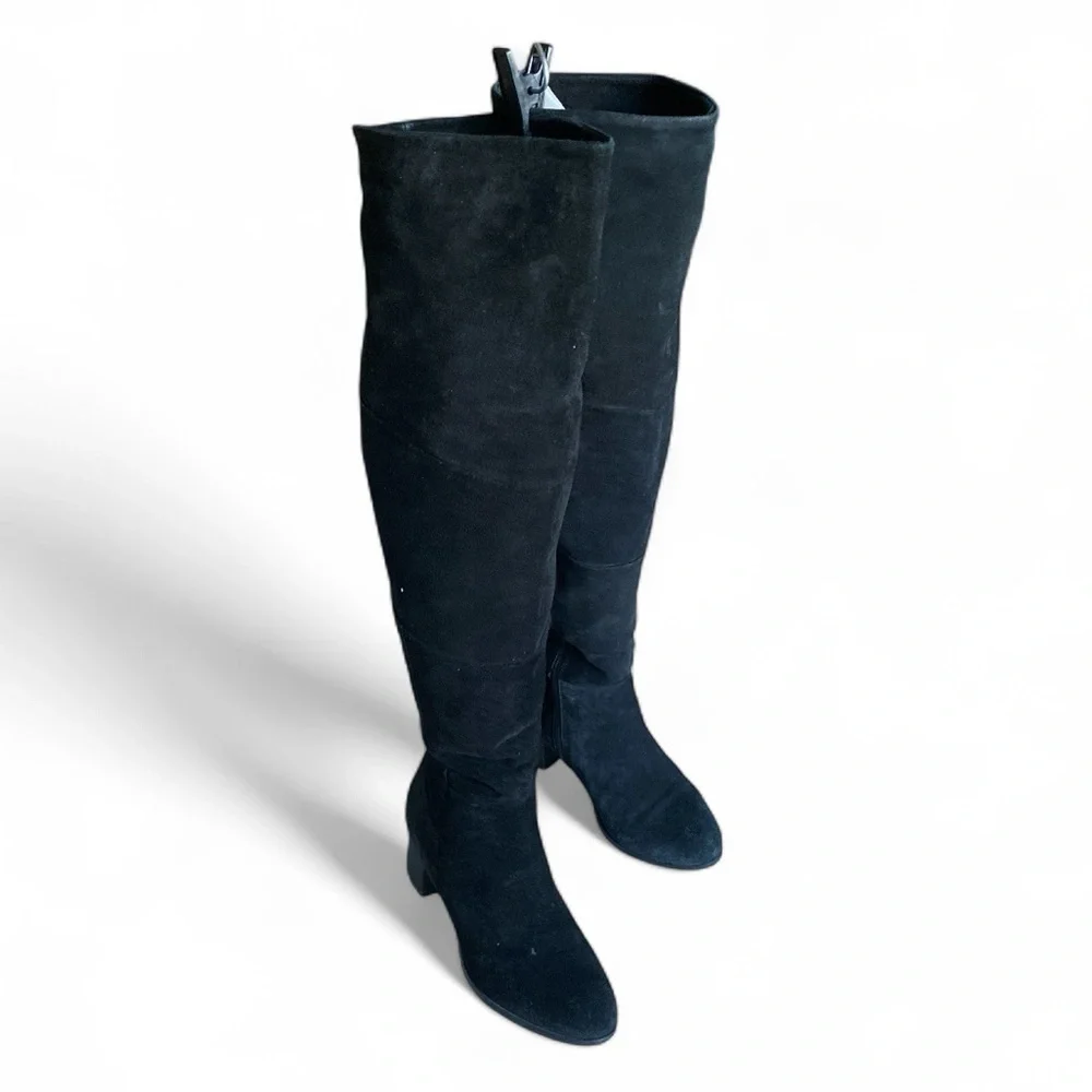 Coconuts by Matisse Black Suede Over the Knee Boots Size 7.5 Calf 15” Height 23”